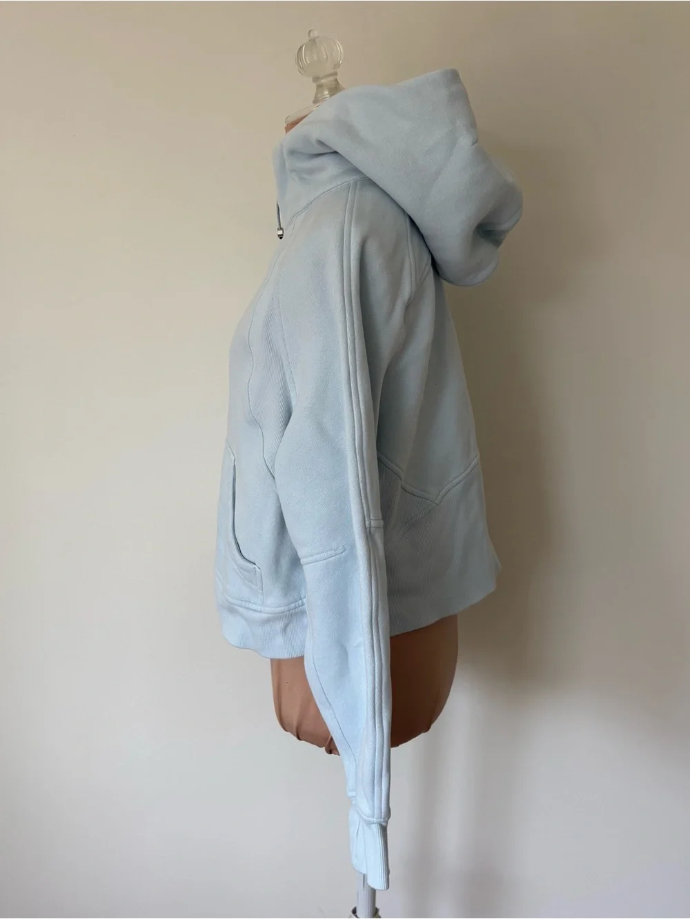 Lululemon Scuba Oversized Full Zip Powder Blue Hoodie Sweatshirt EUC Size XS/S